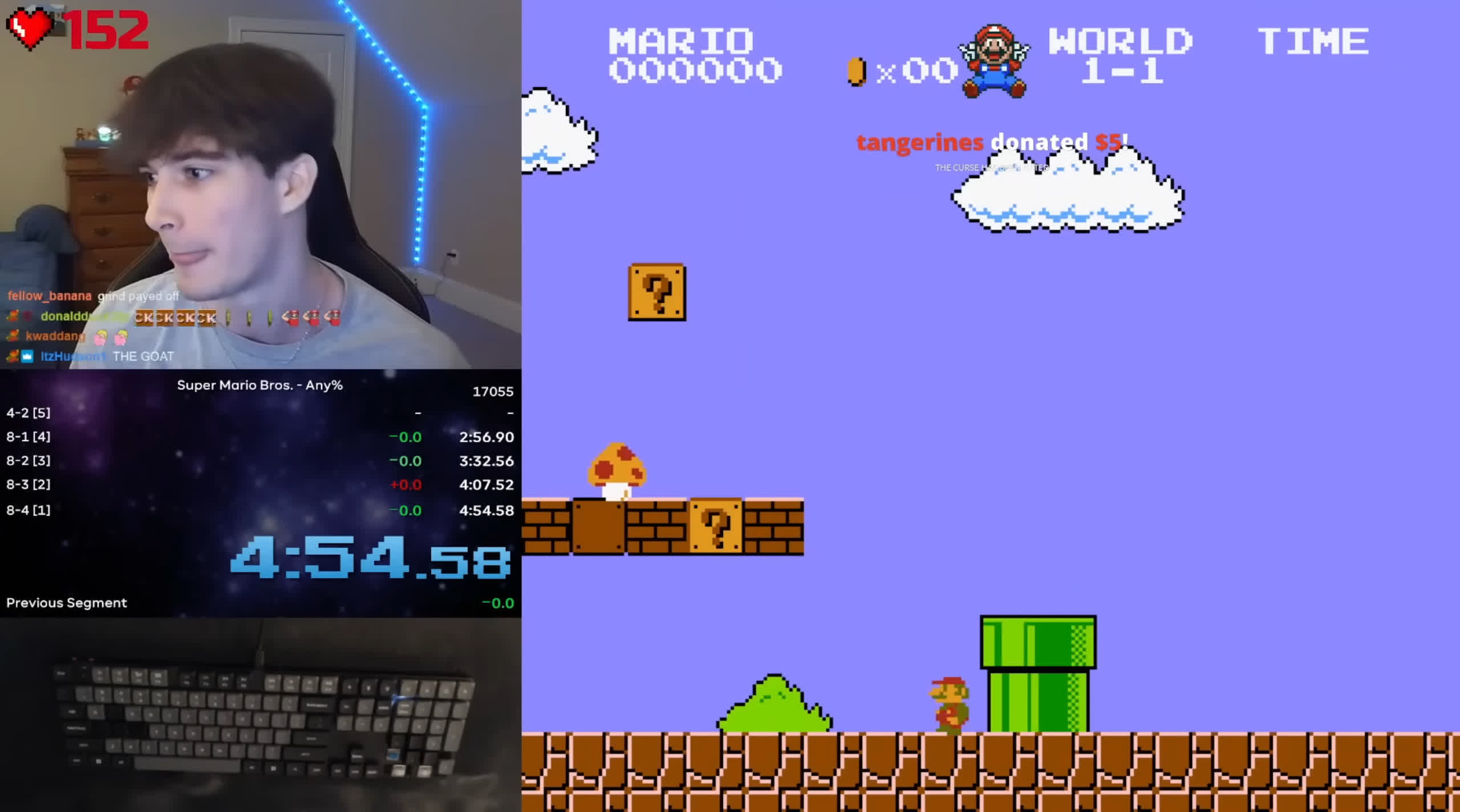 A racing heart didn't stop this speedrunner from achieving a new Super Mario Bros. record